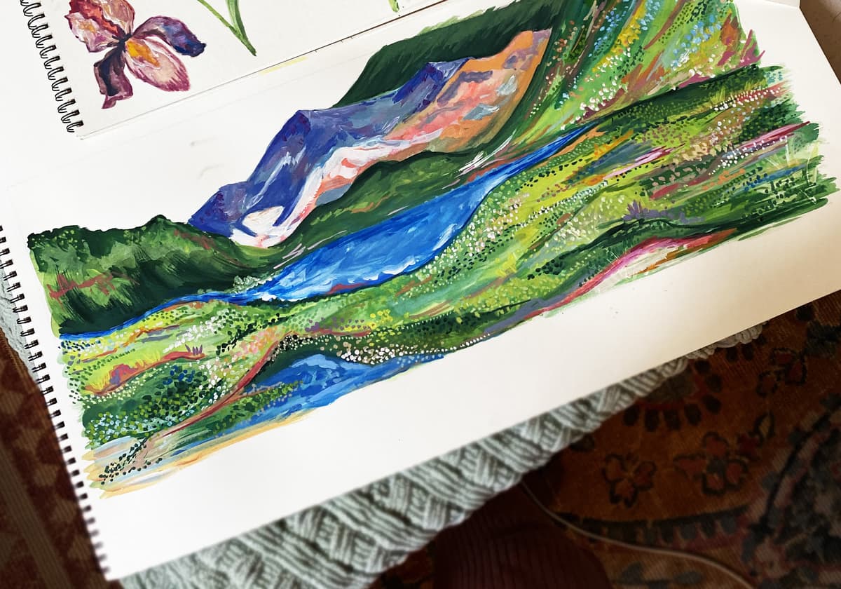 The Brandywine Valley — landscape study from the studio garden